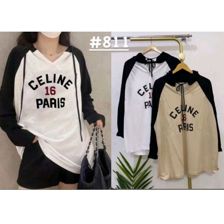 kaos wanita celine oversize