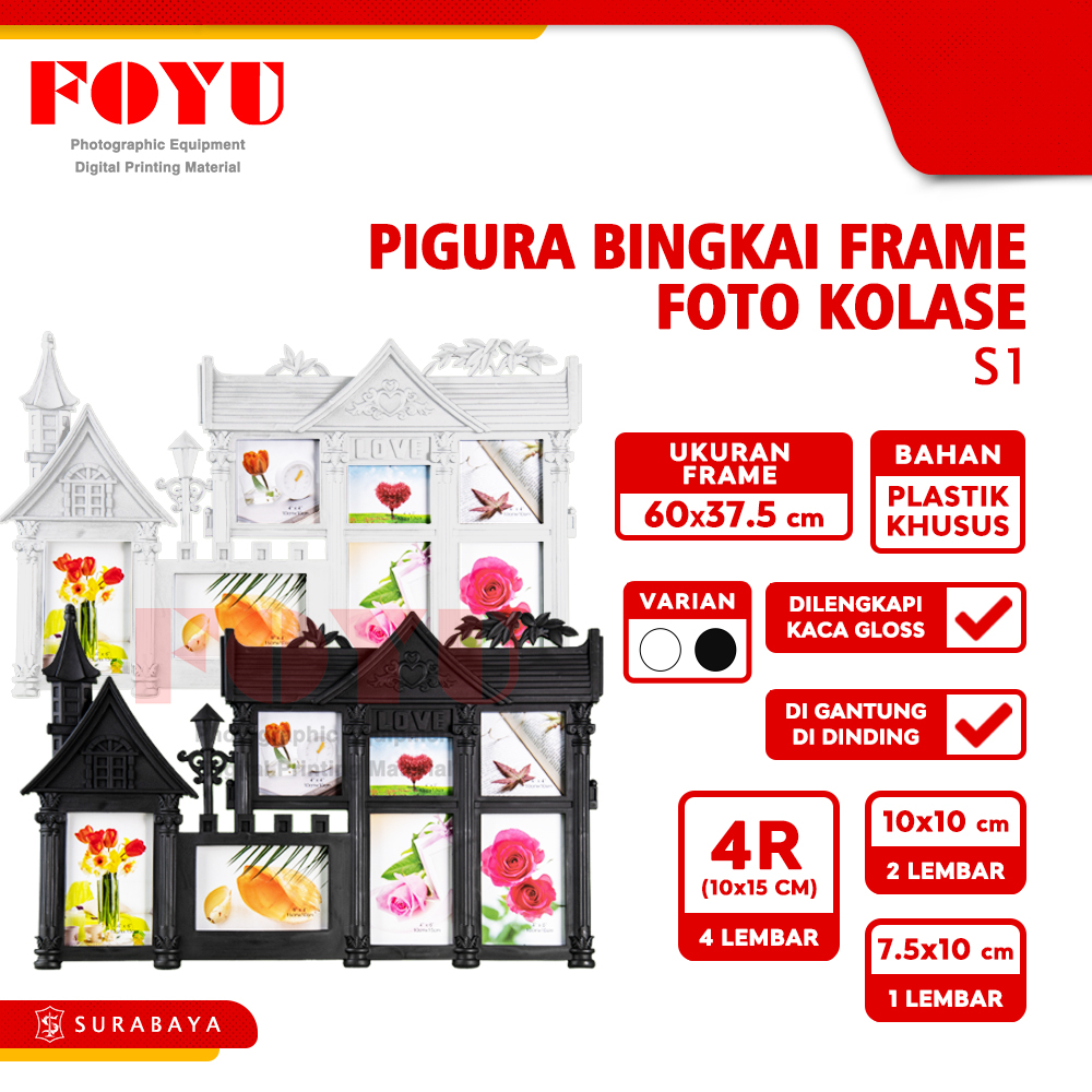 Pigura Bingkai Frame Foto Kolase Multi Photo S1