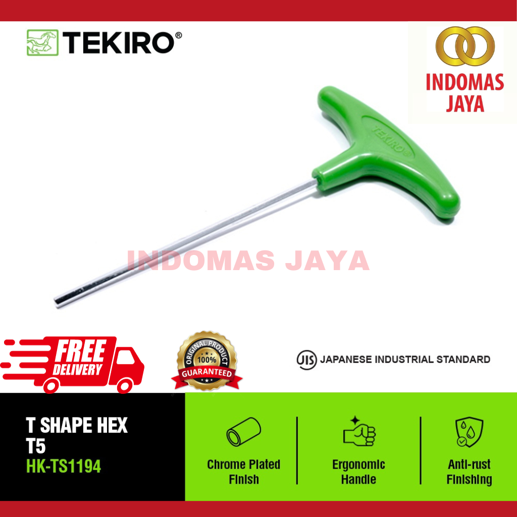 TEKIRO KUNCI L MODEL T 5 / KUNCI L MODEL T / TOOLS / ALAT PERKAKAS TEKIRO Kunci L Model T ukuran T5 