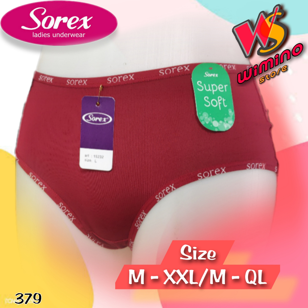 W379 (3 - 12 Pcs) Sorex Celana Dalam Wanita Dewasa, Celana Dalam Sorex Size M - QL