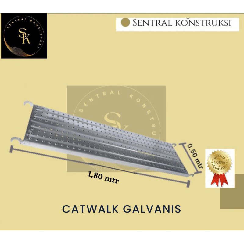 Catwalk scaffolding galvanis atau pijakan scaffolding SGM