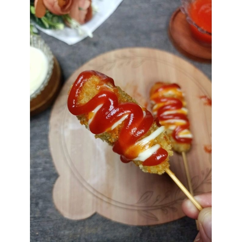

Mini Corndog Mozarella kemasan Vacum
