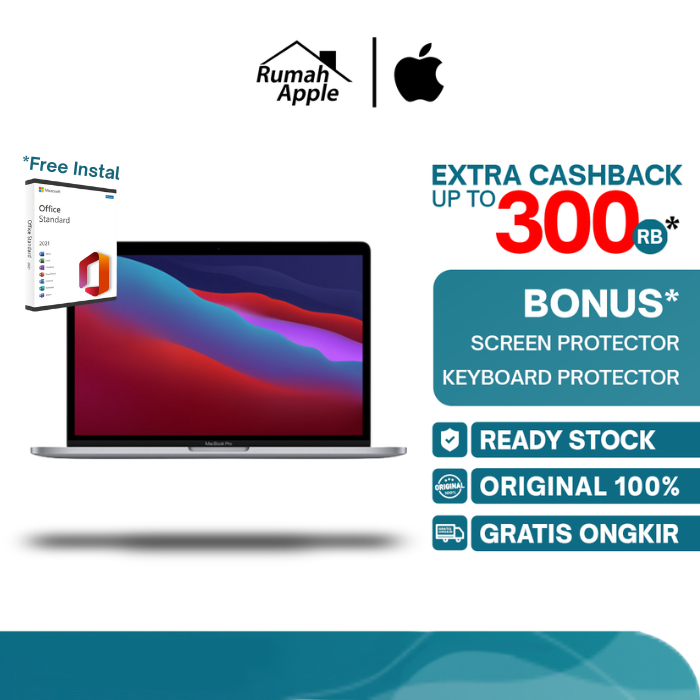 Laptop Apple MacBook Air 13 inch 8GB 256GB 8 Core CPU Apple M1 Chip Space Grey RESMI IBOX DIGIMAP no