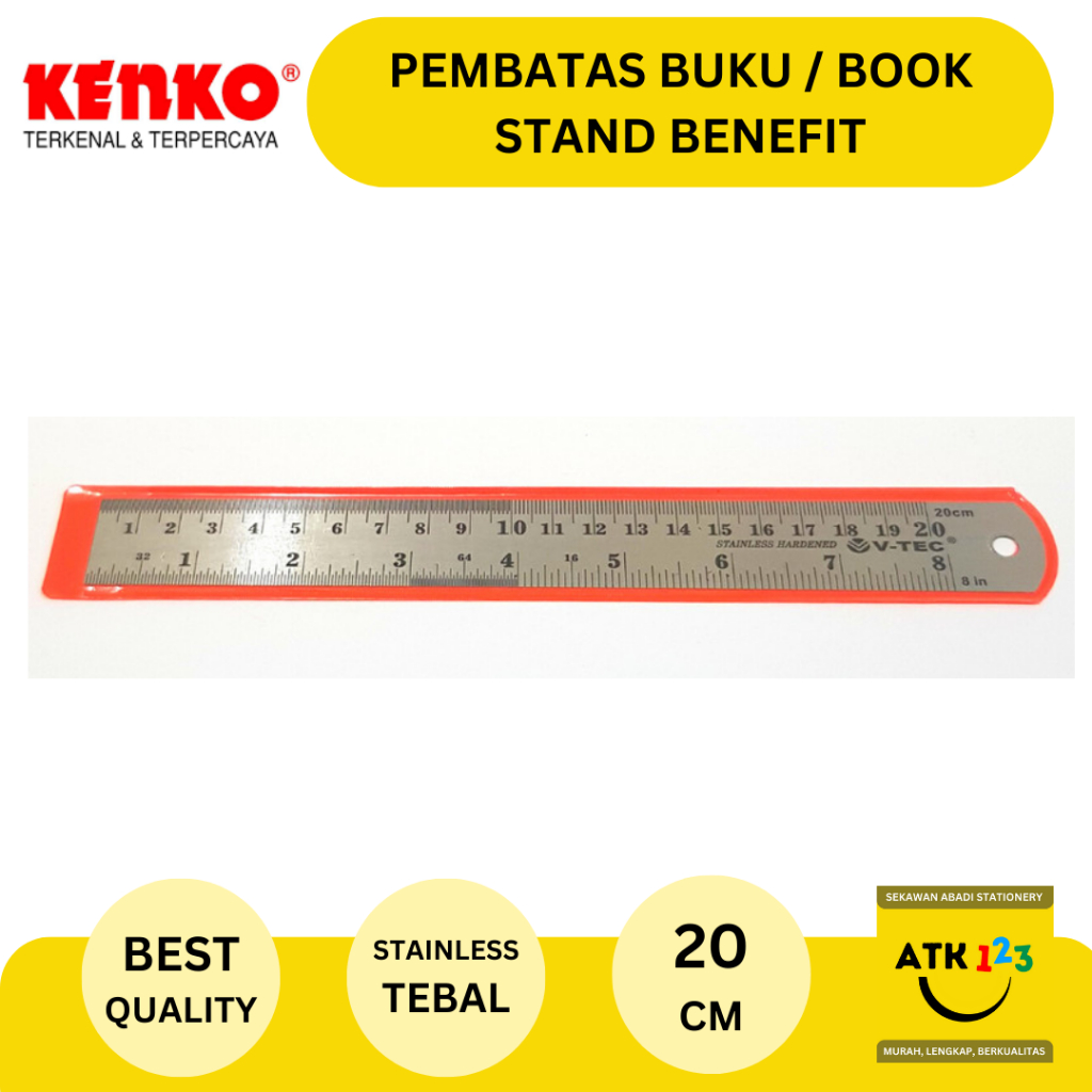 

Penggaris Besi Stainless 20 cm Kenko