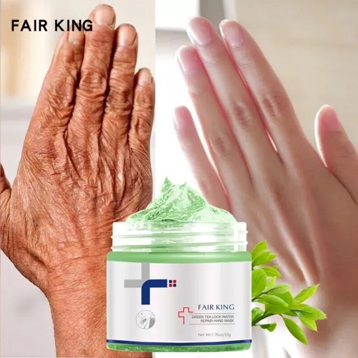 FAIR KING Green Tea Repair Hand Wax Mask Masker Tangan Mengencangkan Kulit Tangan dan Kaki Memutihka