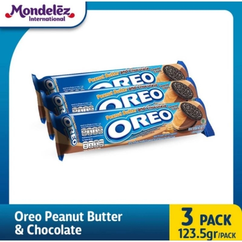 

Oreo Peanut Butter & Chocolate Biskuit 119.6g Paket 3Pc