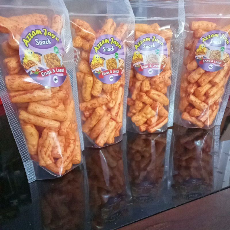 

Krupuk Tongkol Pedas Balado Kemasan Pouch 20gr Murah. (Azzam Jaya Snack)