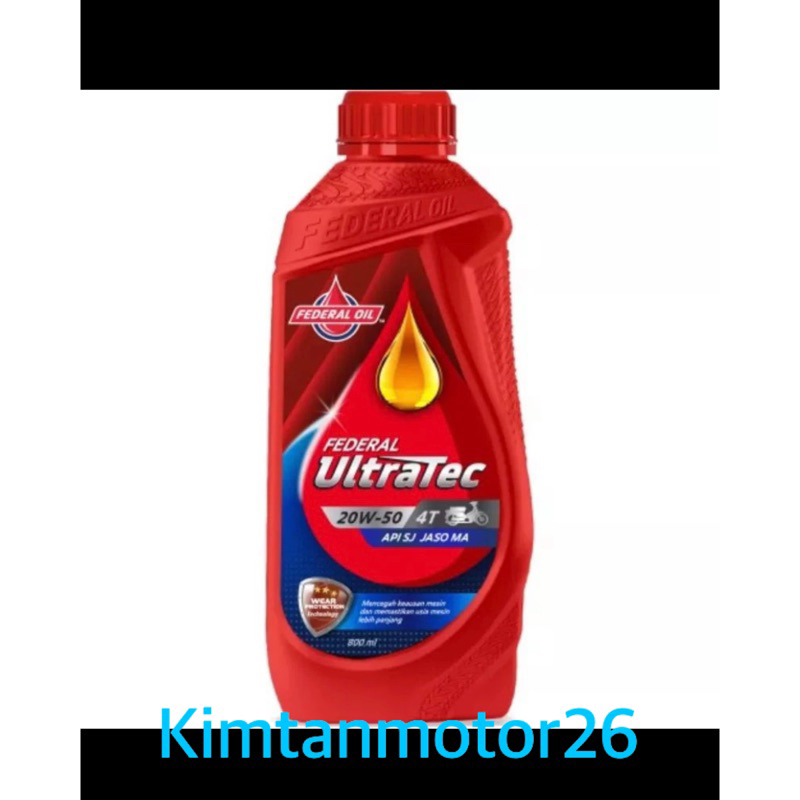 Oli federal ultratec 0.8 liter sae 20/50 for motor supra x/fit/125/helmin,jupiter/z/mx/z1,vega/ZR/ne