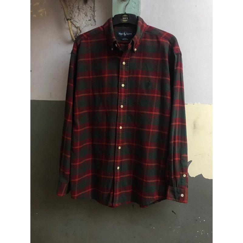 ralph Lauren flannel kemeja pria preloved