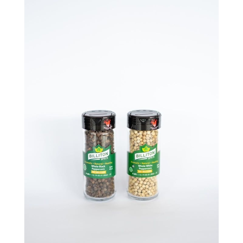 

Billiton Black and White Pepper Refill Series (Lada Hitam dan Putih Utuh kemasan botol isi ulang)