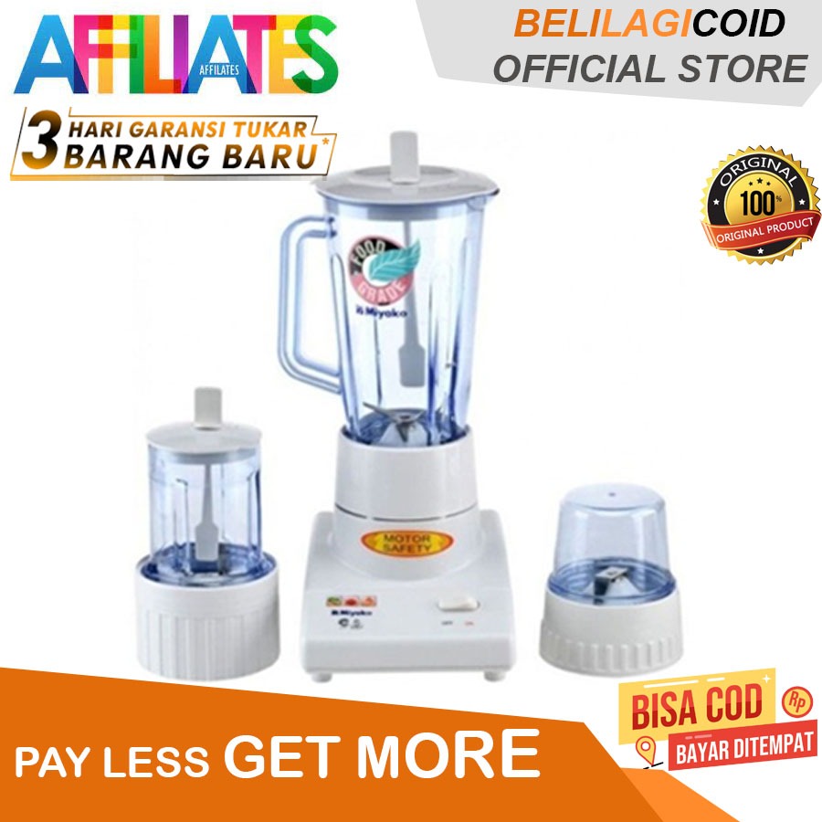 Miyako Blender Plastik Miyako BL 101 PL / Blender 3in1 Miyako BL 102 PL - 1L