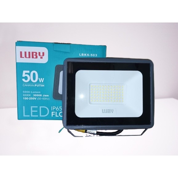 Lampu Sorot Luby 50 watt LBKS-503 / Lampu Tembak / Flood Light LED 50 watt LUBY - SNI