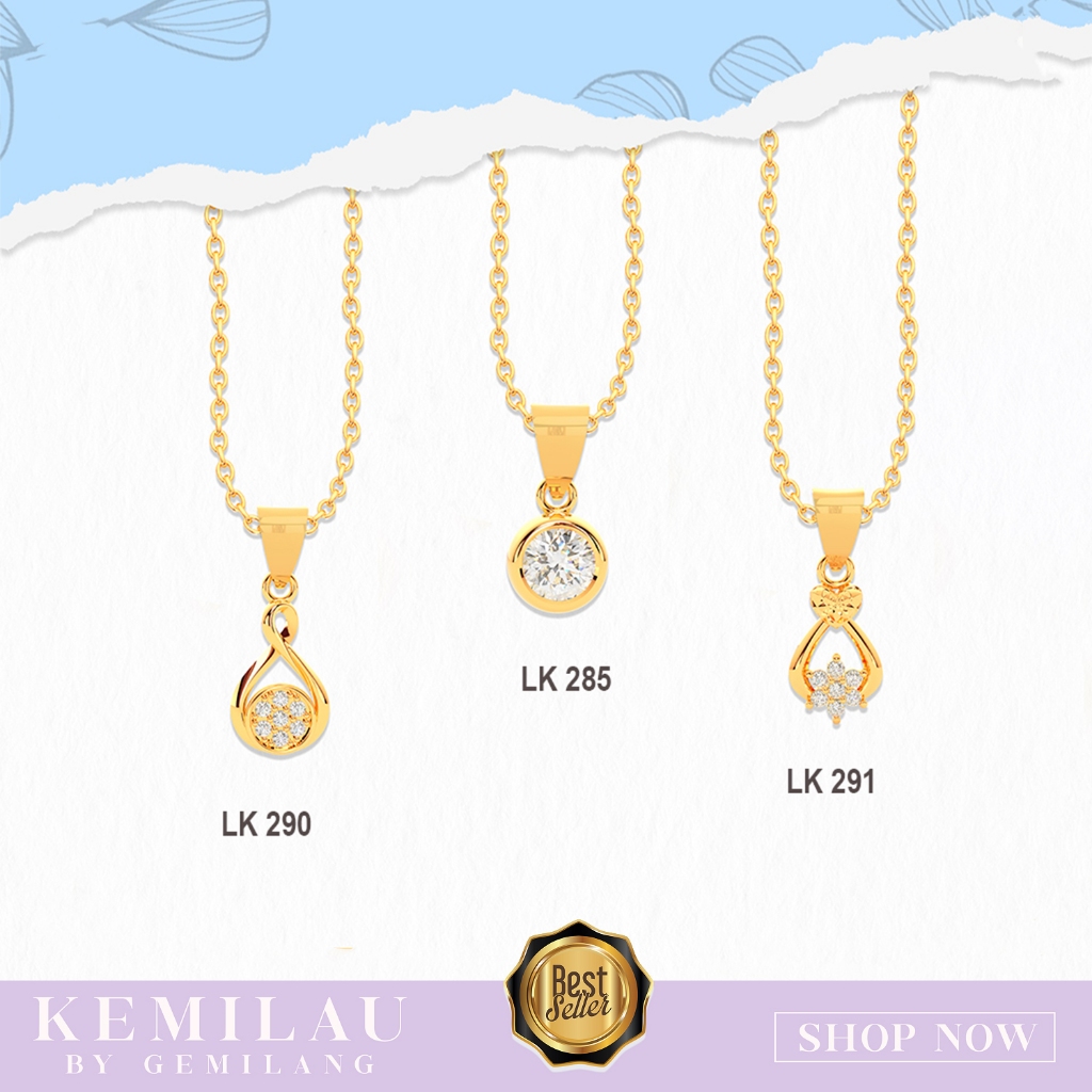 LIONTIN EMAS ASLI KADAR 8KARAT ATAU 375 DAN 6KARAT ATAU 300 LIONTIN MATA BATU KODE LK 290 291 285