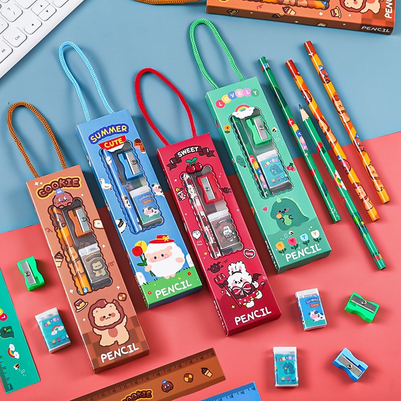

ozozshop - Stationary Set Kotak Karakter Cookie Cute 5 in 1 #ST068 / Alat Tulis Anak Cute Box S5689 / Souvenir Kado Ulang Tahun S8021