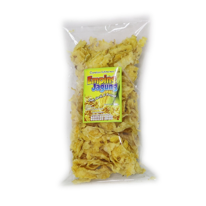 JAGUNG GEPREK 100gr / Emping Jagung / Cemilan / Snack kiloan / Kue kering