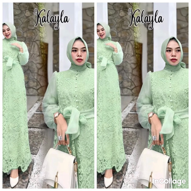 GAMIS BUSUI KALAYLA BRUKAT ORGANZA CANTIK GAMIS WANITA