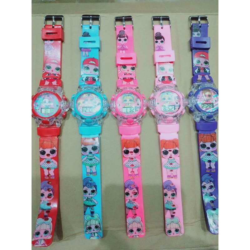 (M4 TOMBOL ANAK ) JAM TANGAN ANAK PEREMPUAN DIGITAL MELODI LAMPU TOMBOL BAWAH