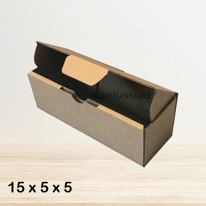 

Kardus 15 x 5 x 5 cm die cut tipe E Flute K150 box kotak karton packing