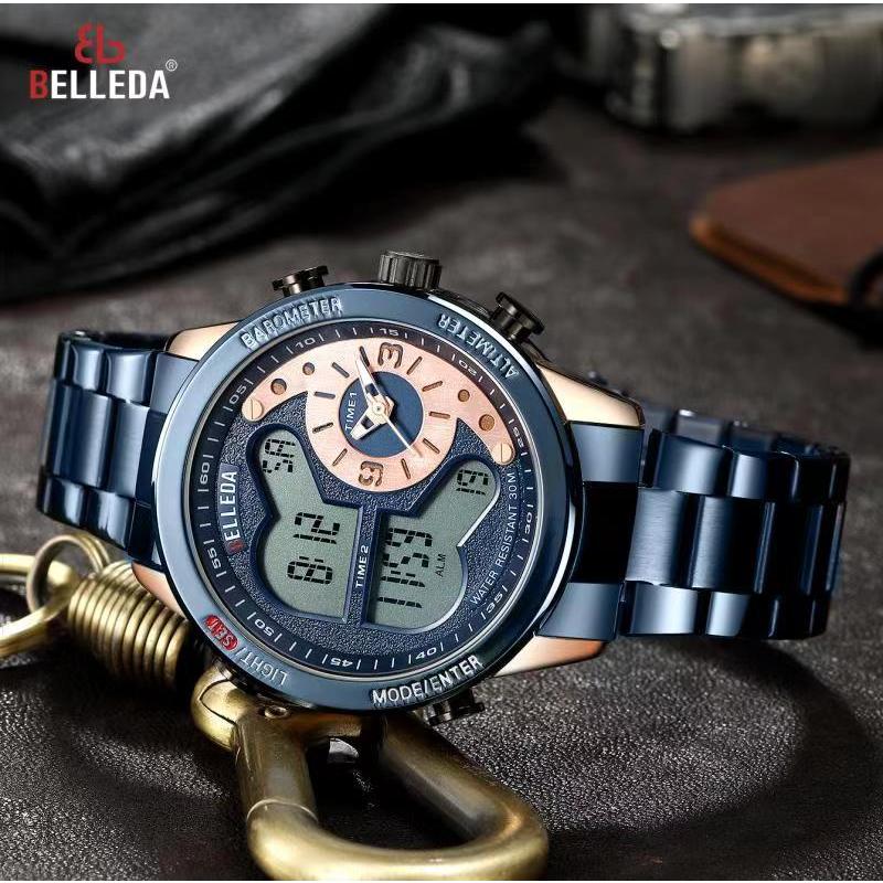 JAM TANGAN PRIA ANALOG-DIGITAL WATER RESISTANT - BELLEDA B-9110 ORIGINAL