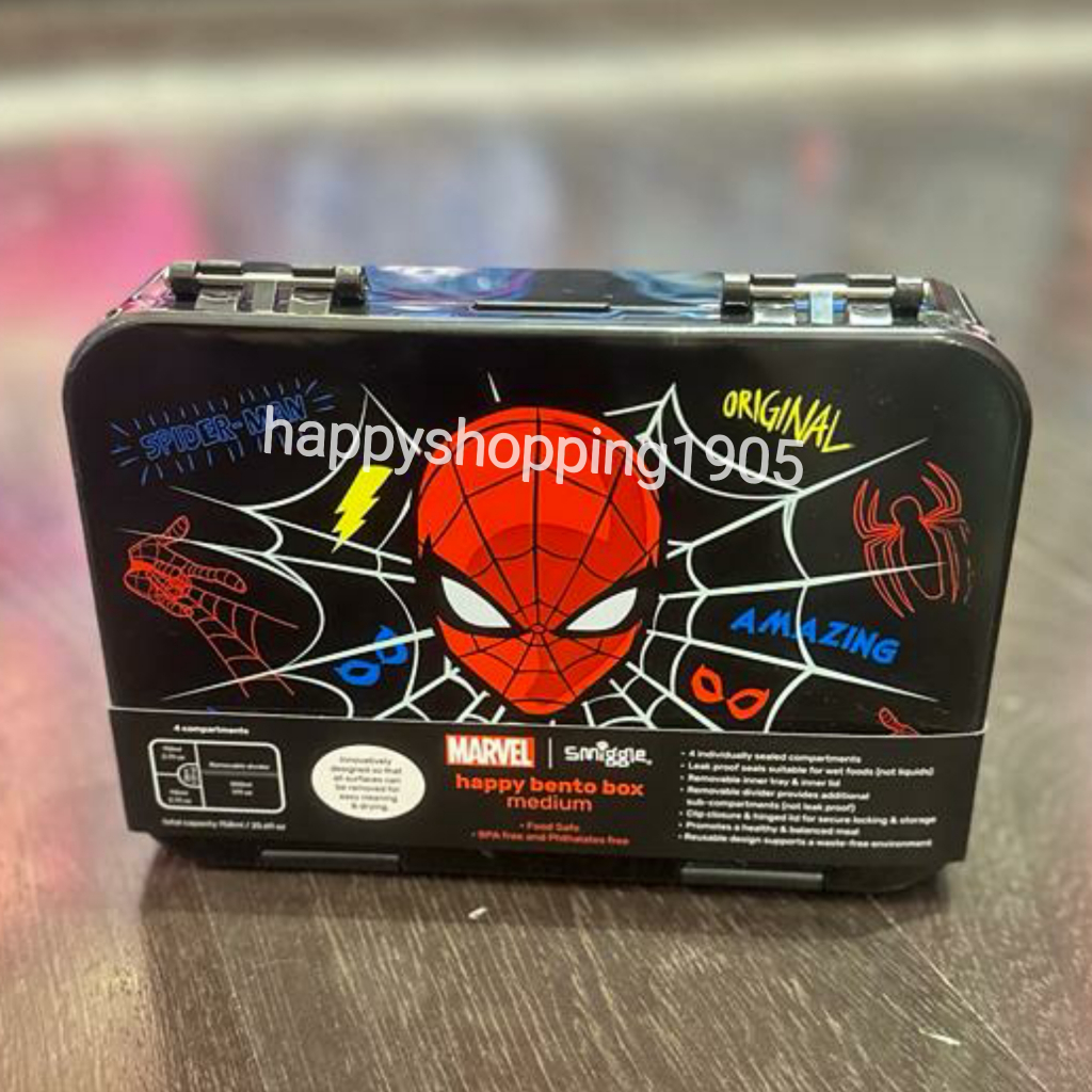 SMIGGLE SPIDERMAN BENTO MEDIUM - KOTAK BEKAL SMIGGLE