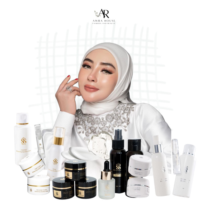 PAKET WAJAH SHELLA SAUKIA SKINCARE SS SKIN / LUMINOUS GLOW /WHITENING SPOTTLES / ACNE BRIGHT /JELLY 