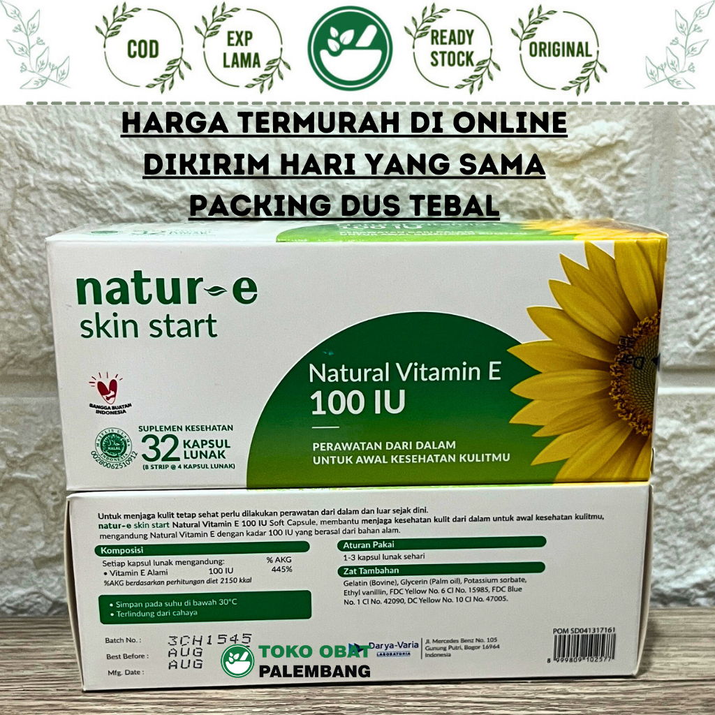 Natur-E 100 IU 32 kapsul SKIN START Daily Nourishing Natural Vitamin E NATURE NATUR -E NATUR E 100IU