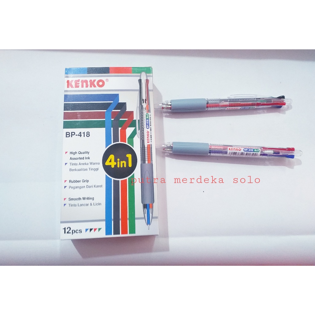 

Ballpoint, Bolpen, Pulpen 4 in 1 Kenko BP-418