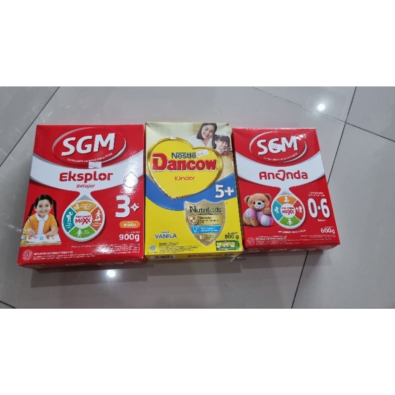 susu afkir bundle sgm ananda/dancow 5+ rasa vanila/sgm 3 madu (harga 3 kotak)