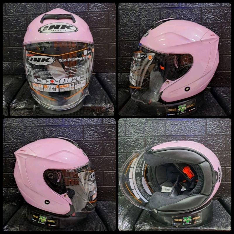 INK DYNAMIC HELM SOLID HALFFACE SINGLE VISOR ORIGINAL INK