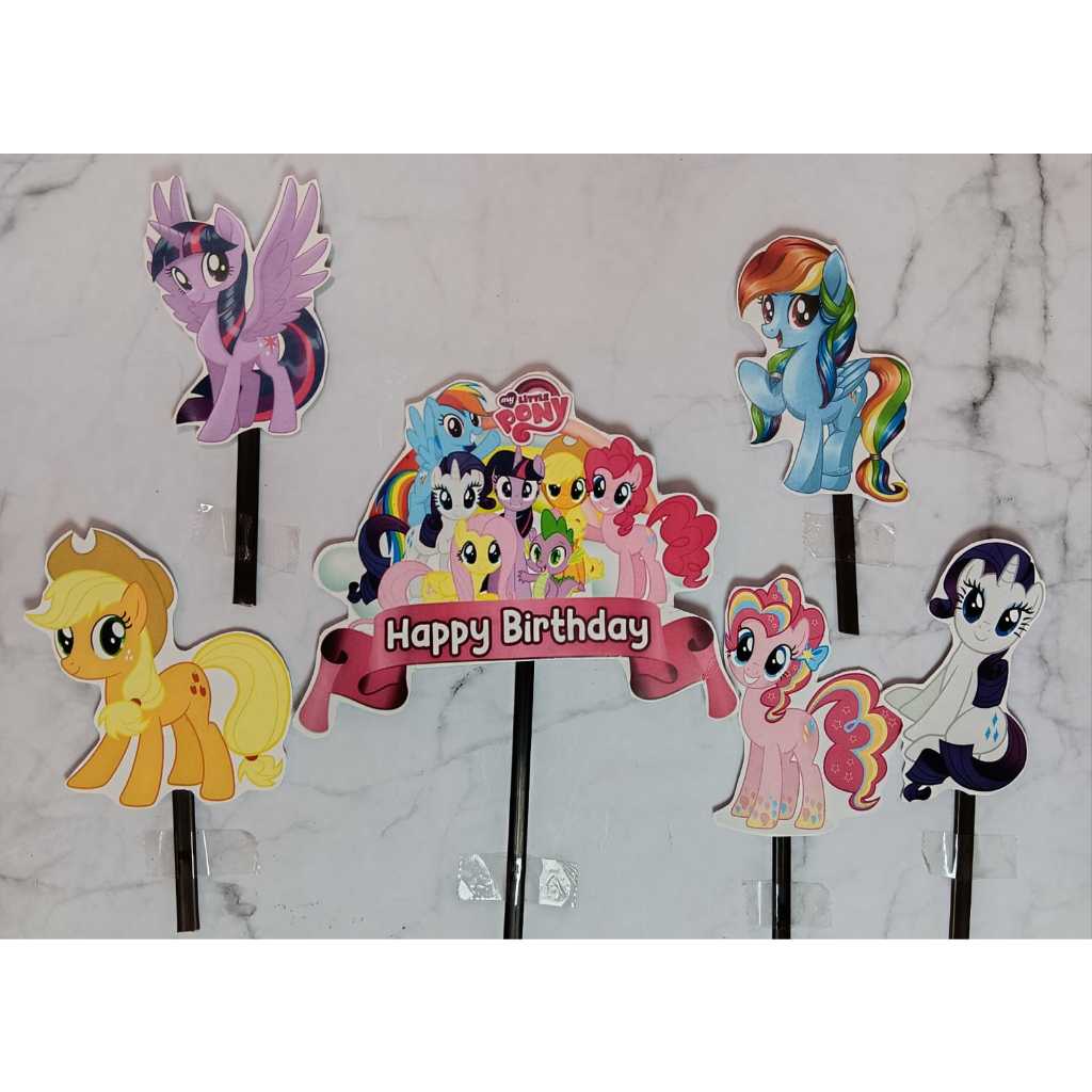 CAKE TOPPER LITTLE PONY / CAKE TOPPER ULANG TAHUN