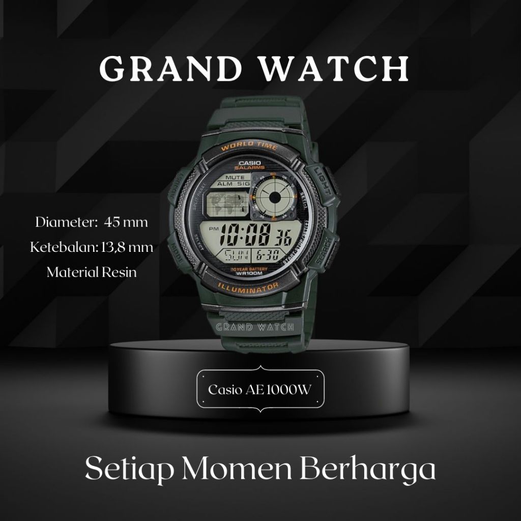 Jam Tangan Digital Pria Casio Original AE1000W AE1000WD