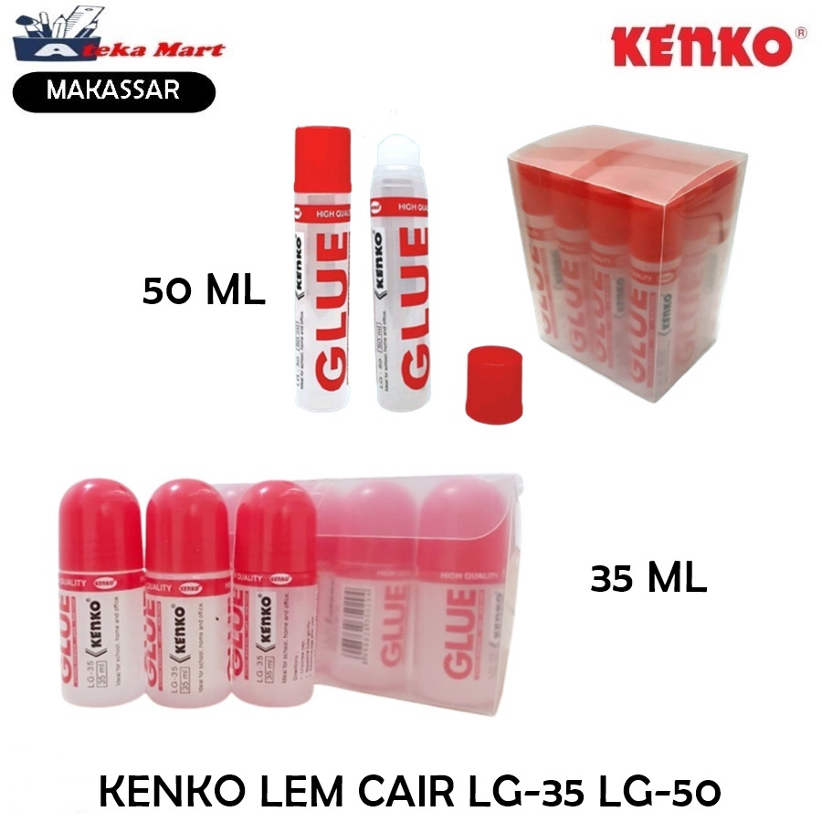 

[BOX/12PCS] KENKO GLUE LIQUID LG-35 LG-50 LEM KERTAS CAIR