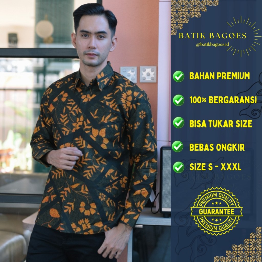 Baju Batik Pria Lengan Panjang Baju Batik Modern Batik Solo Original