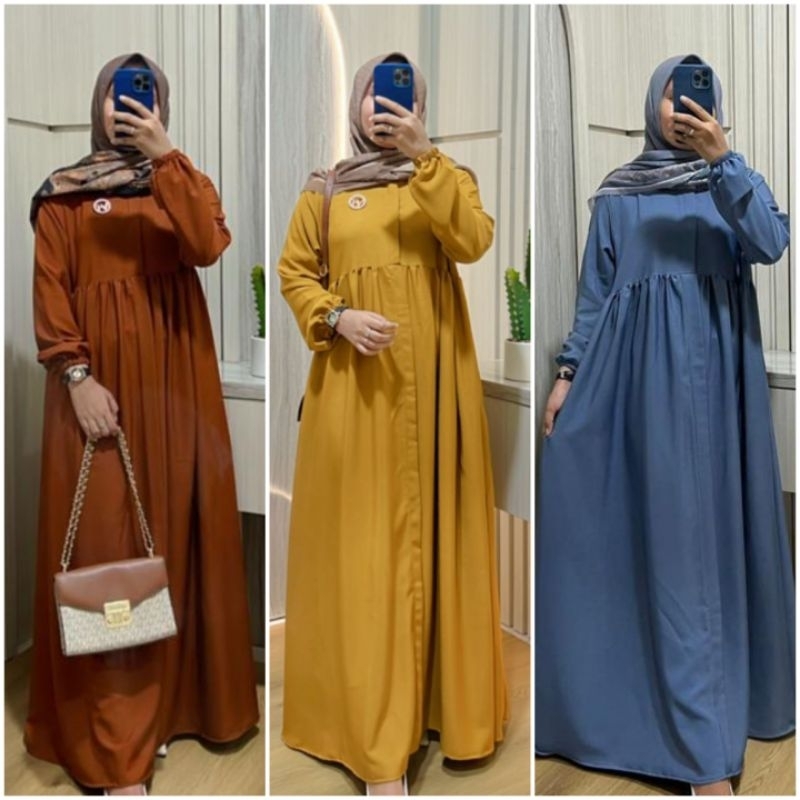 BISA COD GALERIAZKIYA YUMNA DRESS/ GAMIS SHAKILA POLOS/ GAMIS SYAKILA JUMBO/ DRESS SHAKILLA IMPORT/ 