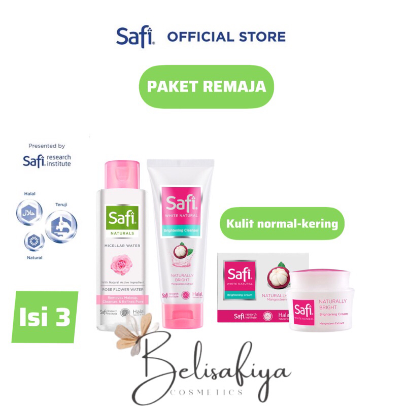 Safi White Natural Mangoesteen PAKET PERAWATAN REMAJA KULIT NORMAL KERING Semua Jenis Kulit