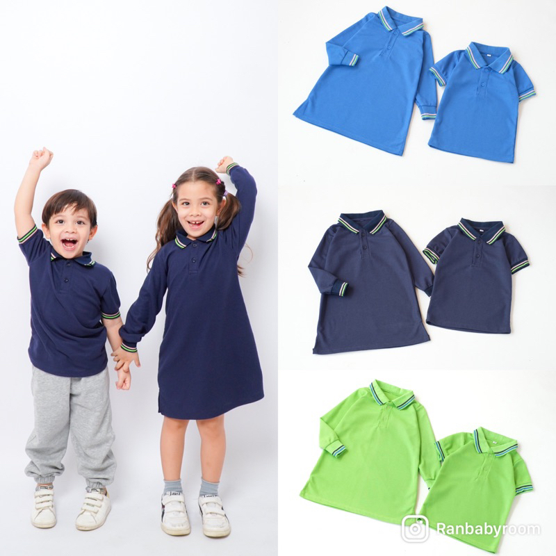 POLO SHIRT COUPLE | kaos polo anak laki laki dan dress polo anak perempuan | RANBABYROOM