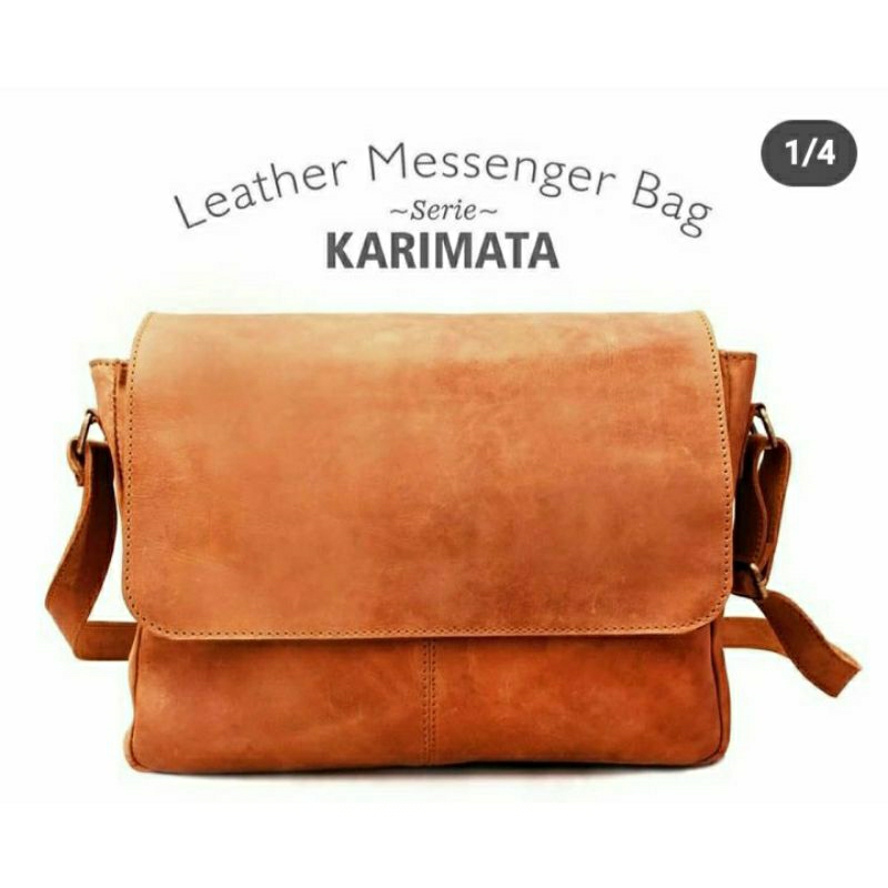 tas messeger kulit postman fullgrain vegtan