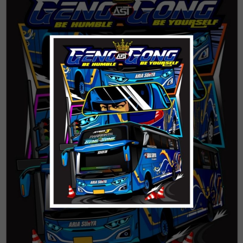 

(free sticker)CETAK STICKER BUSMANIA 5 PCS ARIA SURYA GENG GONG HOLOGRAM TERMURAH
