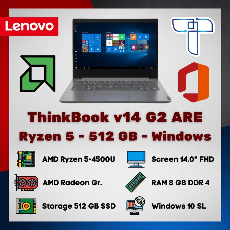 Laptop Notebook Lenovo Thinkbook 14 G2 ARE - Ryzen 5 - 512 - Windows