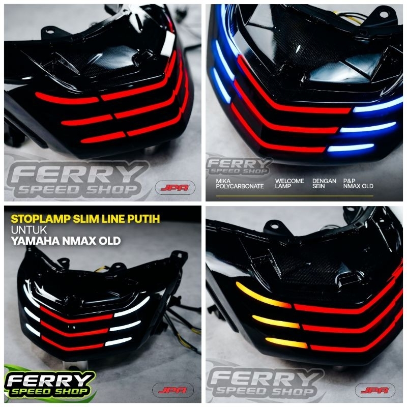 JPA Terbaru Model Slim Stop Lamp Led + Sein Led Nmax old  / Lampu Stop Jpa Nmax old / Lampu Rem Bela