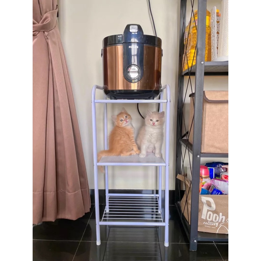 INFORMA ORI RAK 3 SUSUN TINGKAT MAGIC COM / DISPENSER / MAGIC JAR / RICE COOKER DAPUR / BUMBU / TROL