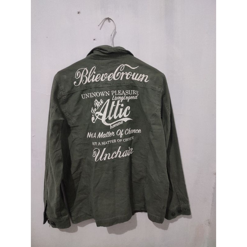 jaket in teh attic homme ijo army