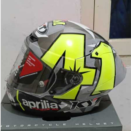 HELM KYT TT COURSE RPAINT decal livery ESPARGARO 19 PAKET GANTENG
