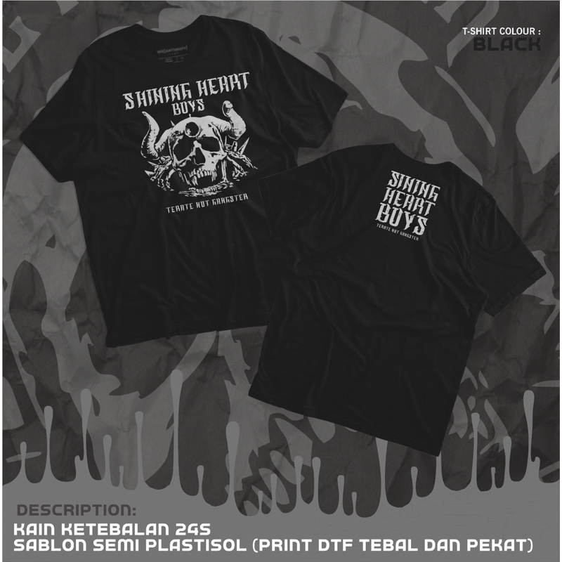 Kaos Distro Psht Shining Heart Boys Desain Terbaru Kaos Psht Tertate Not Gangshter Sablon Anti Luntu