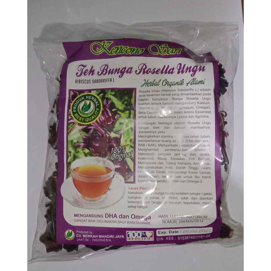 

Teh Herbal Bunga Rosella ungu Kencono Sari