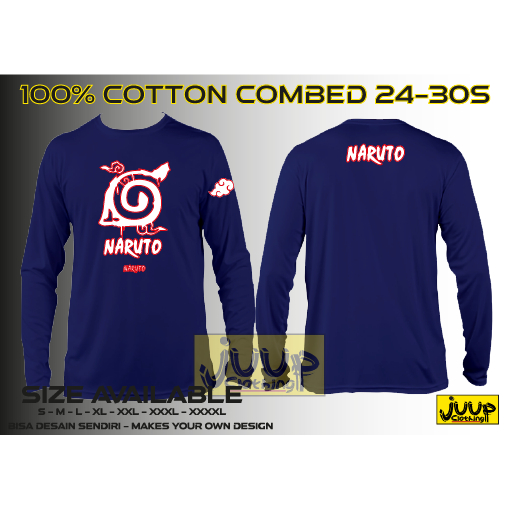 KAOS BAJU PAKAIAN PRIA LENGAN PANJANG NARUTO