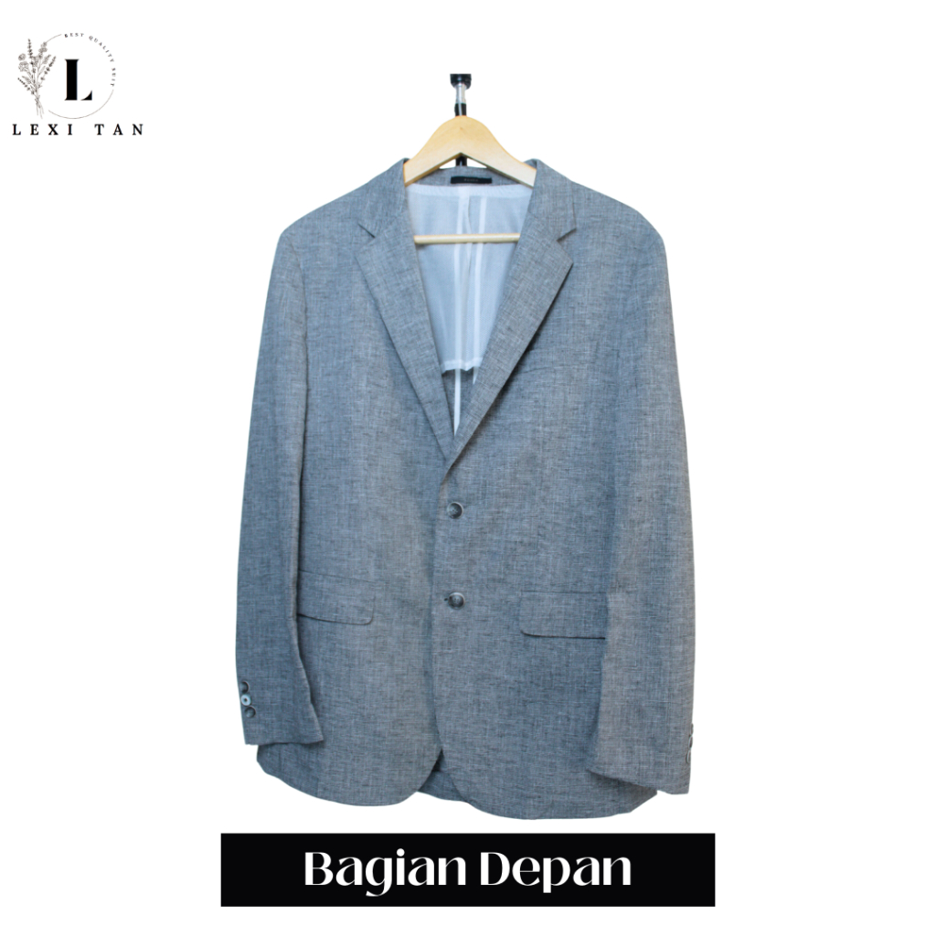 Blazer / Jas Casual Pria Warna Abu Muda Merk ziozia (L)