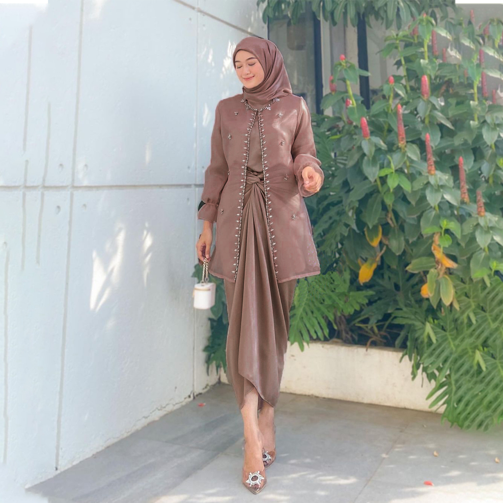 New Arrival - Kebaya ONESET JEEMA ORGANZA - Kebaya POLOSAN - Kebaya Rok Lilit Modern - Kebaya Wisuda