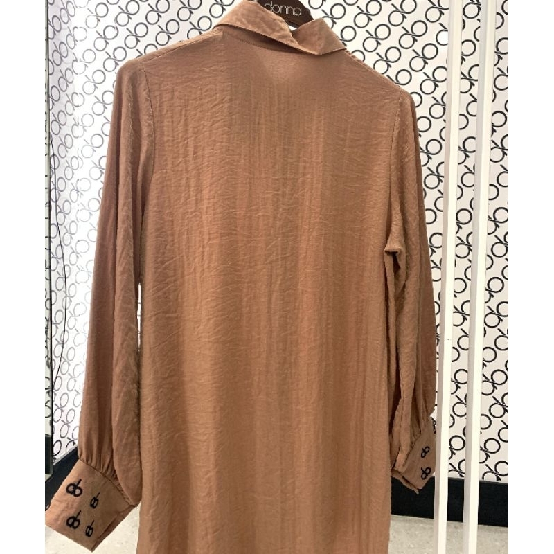 DONNA PRIVE - KEMEJA ONI PLAIN BROWN