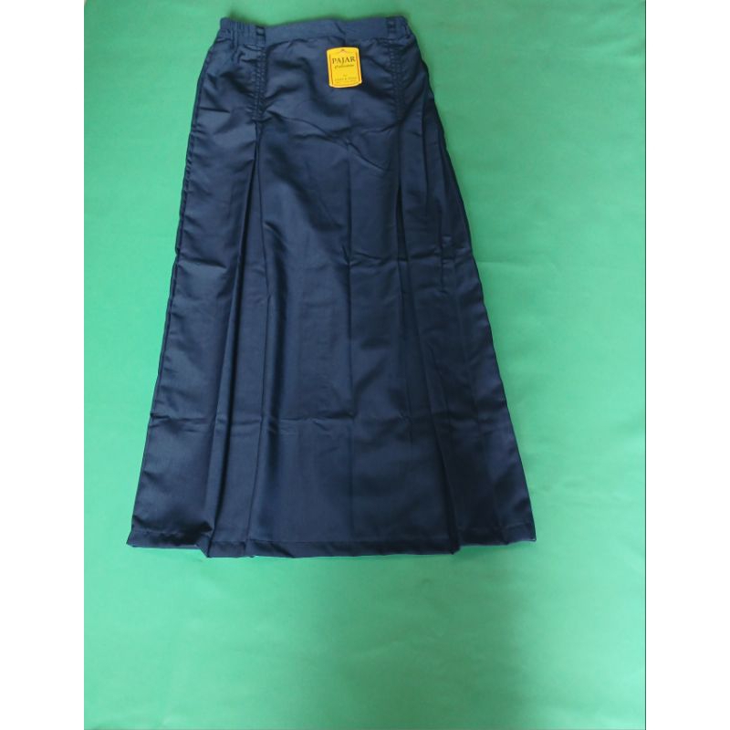 ROK SMP PANJANG BIRU/COKLAT REMPEL 2 BAHAN LICIN SANWOS